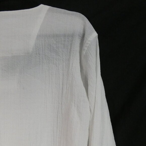 SLOK | xxl | Textured Long Sleeve African Shirt | Embroidered Front Detail - Picture 12 of 15